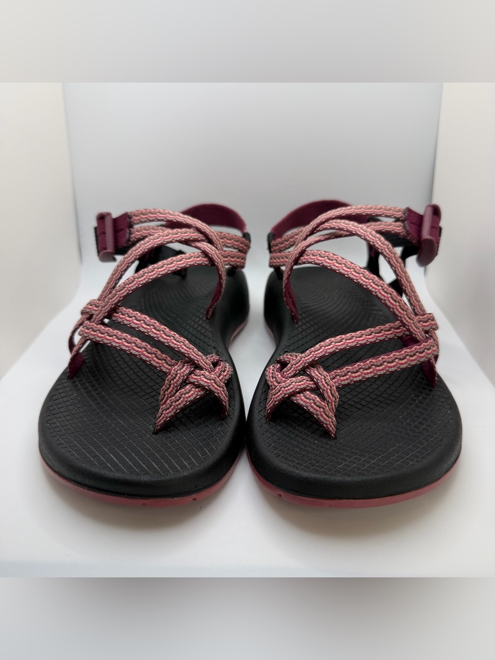 Chaco Women's Pink/Burgundy Strappy Sandals Size 7